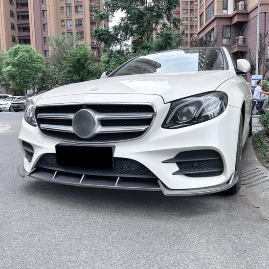 Car Front Bumper Splitter Lip Lower Spoiler Blade Auto Kit For Mercedes Benz E Class W213 E260 E300 E43 AMG 2017-2019 - Image 4