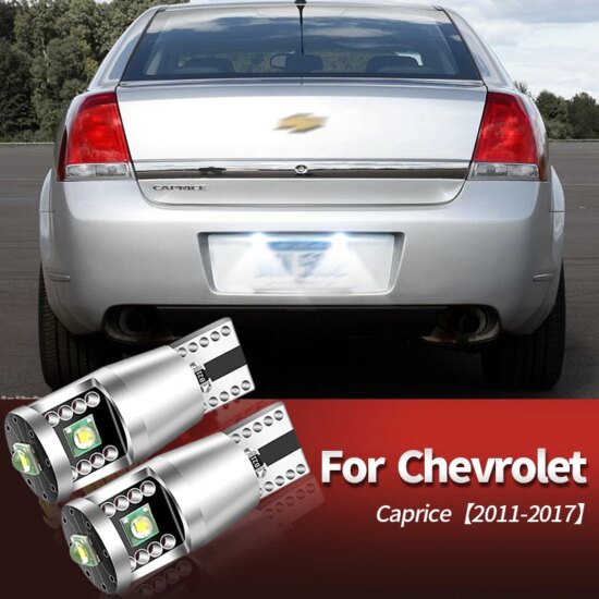 2PCS w5w LED License Plate Light W5W T10 Lamp For Chevrolet Caprice 2011 2012 2013 2014 2015 2016 2017