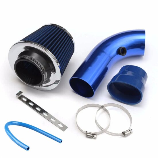 Air Filter Intake Pipe Filter High Flow Cold Air Filter Aluminum Pipe Kit 76mm - Image 3