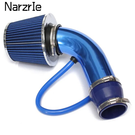Air Filter Intake Pipe Filter High Flow Cold Air Filter Aluminum Pipe Kit 76mm