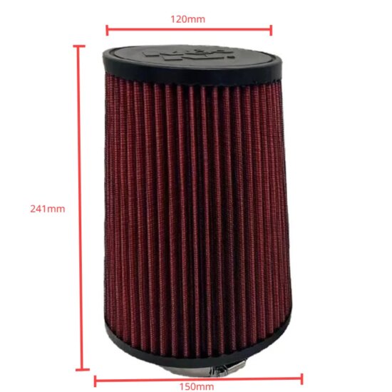 Intake Air Filter 3-Inch Short Long Universal High Flow Air Filters Racing Performance K＆n - Image 2