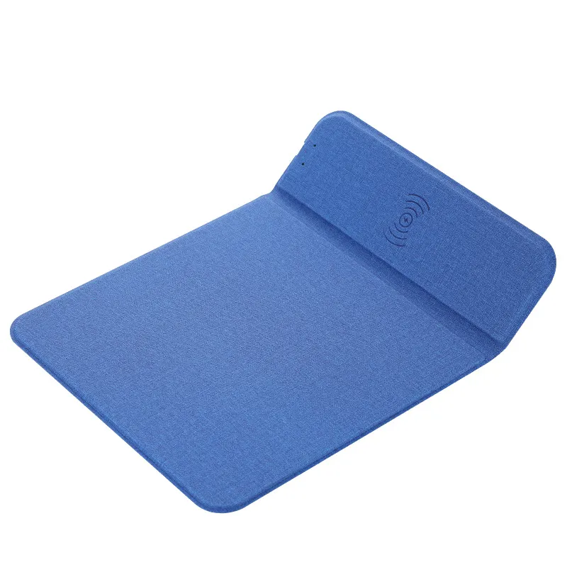 Mouse Pad + Wireless Charging For All Devices Type C Phones Car 2 in 1 PU Leather Mat