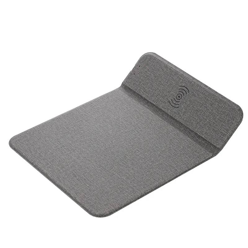 Mouse Pad + Wireless Charging For All Devices Type C Phones Car 2 in 1 PU Leather Mat