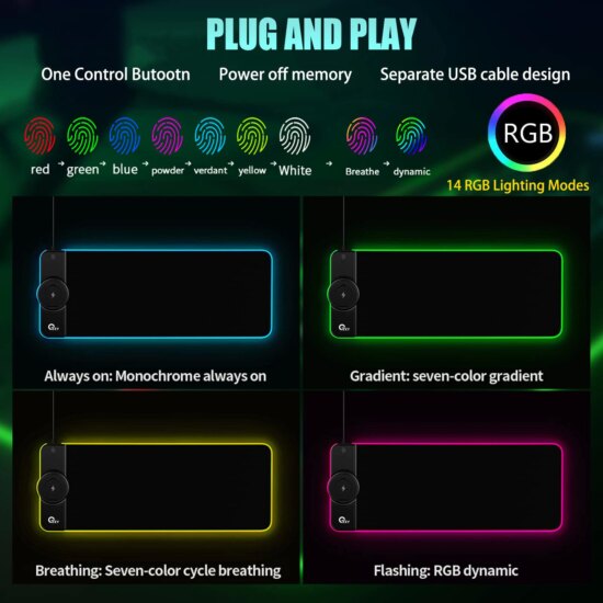 Gaming Mouse Pad 15W Fast Wireless Charging RGB with Foldable Phone Stand Design Soft and Anti-Slip Mouse Mat - Image 4