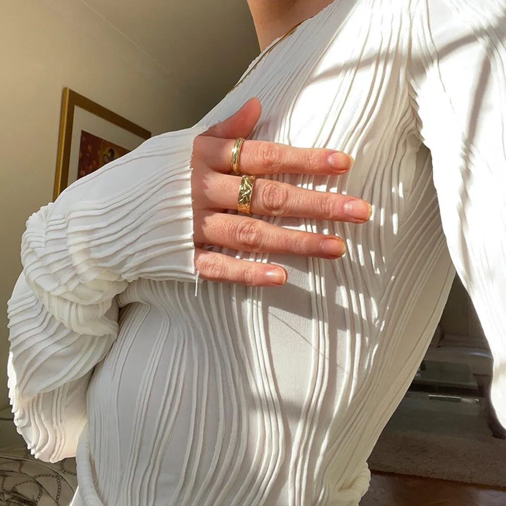Blouse Lightweight Women Long Sleeve Simple Ruched Women Short Blouse Stretchy Trendy Bodycon