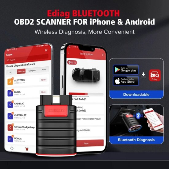 KINGBOLEN Ediag Hot Boot All System Full Software 1 Year Free OBD2 Diagnostic Tools 16 reset ECU Coding active test pk THINKDIAG
