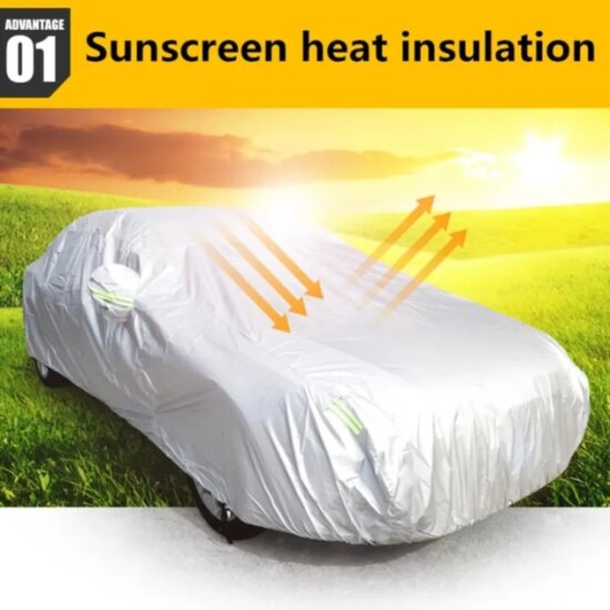 Car Cover Protection Full Exterior Sunshade Dustproof Protection Cover Universal for Hatchback Sedan SUV