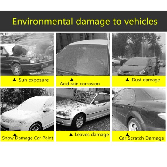 Car Cover Protection Full Exterior Sunshade Dustproof Protection Cover Universal for Hatchback Sedan SUV - Image 2