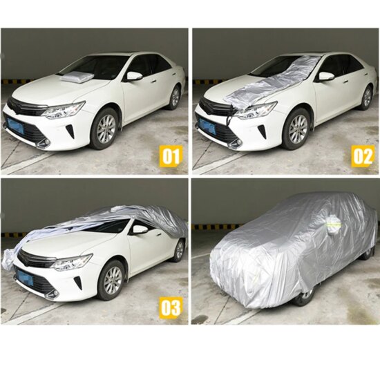 Car Cover Protection Full Exterior Sunshade Dustproof Protection Cover Universal for Hatchback Sedan SUV - Image 5