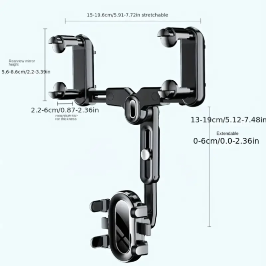 Phone Holder 360° Rotating Perfect for Kids and Adults Compatible with Phones and GPS Devices - Sturdy - Image 4