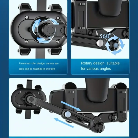 Phone Holder 360° Rotating Perfect for Kids and Adults Compatible with Phones and GPS Devices - Sturdy - Image 3