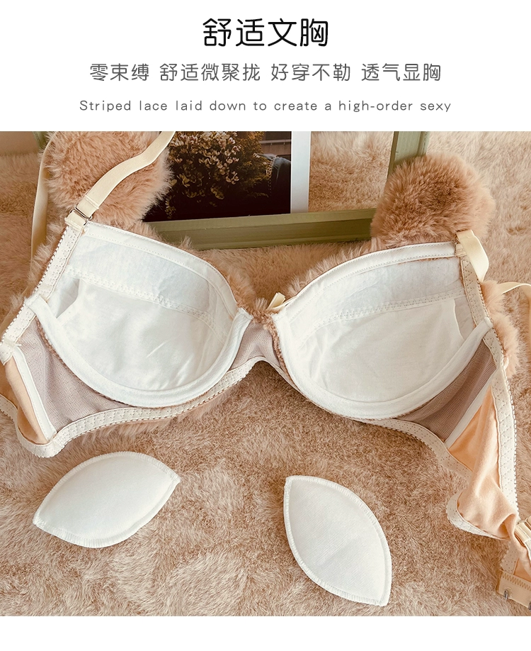 underwear bra set cute anime cartoon bear student plush steel ring bow tie bra panty set lingerie