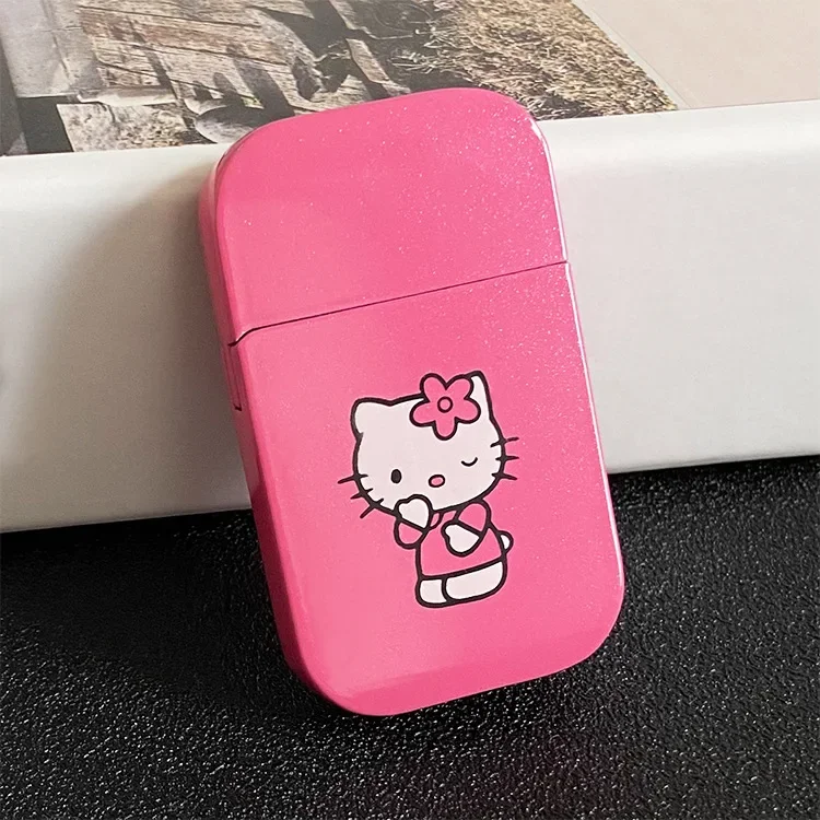 Kitty Lighter Creative Windproof Cute My Melody Kuromi Cinnamon Sanrio Red Flame Lighters Gift