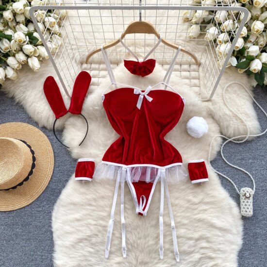 anime Slim Fit Jumpsuit Half High Collar Sleeveless Bodysuit Thin Swimsuit Sweet Cute Pajama Sleepwear - Image 5