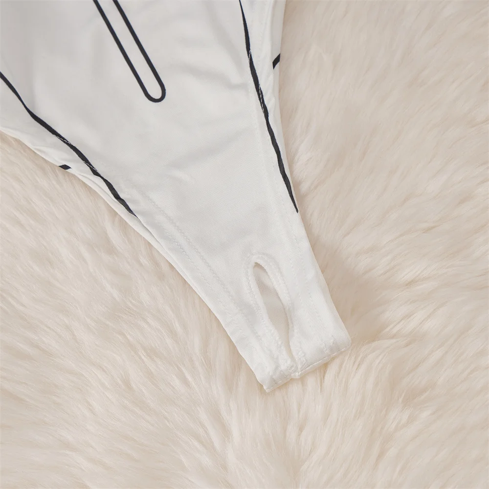 anime Slim Fit Jumpsuit Half High Collar Sleeveless Bodysuit Thin Swimsuit Sweet Cute Pajama Sleepwear