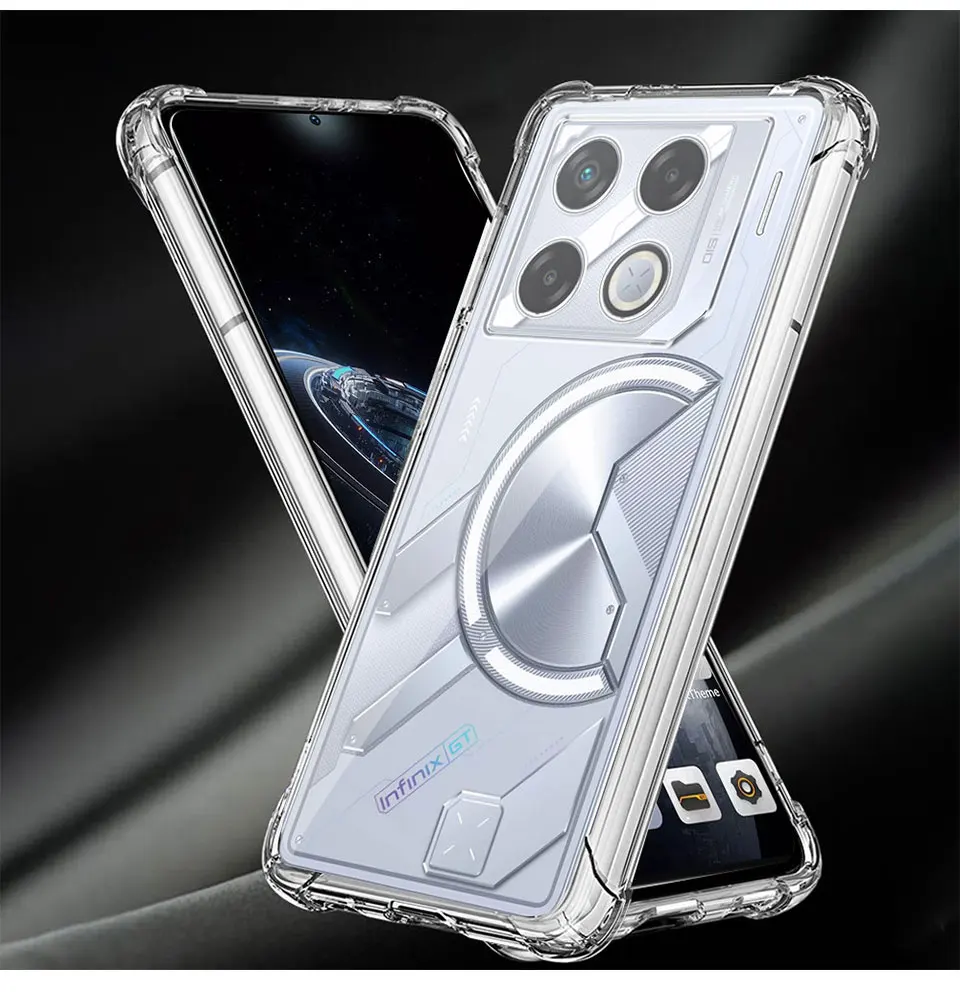 For Infinix GT 20 Pro 5G Case Clear Shockproof Silicone Soft Phone Case on Infinix GT20 Pro X6871 Clear Back Cover Protect Funda