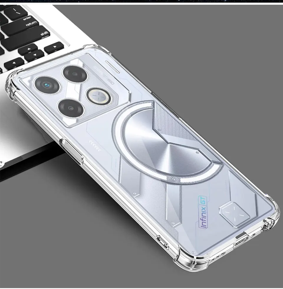 For Infinix GT 20 Pro 5G Case Clear Shockproof Silicone Soft Phone Case on Infinix GT20 Pro X6871 Clear Back Cover Protect Funda