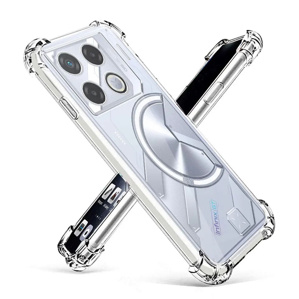 For Infinix GT 20 Pro 5G Case Clear Shockproof Silicone Soft Phone Case on Infinix GT20 Pro X6871 Clear Back Cover Protect Funda