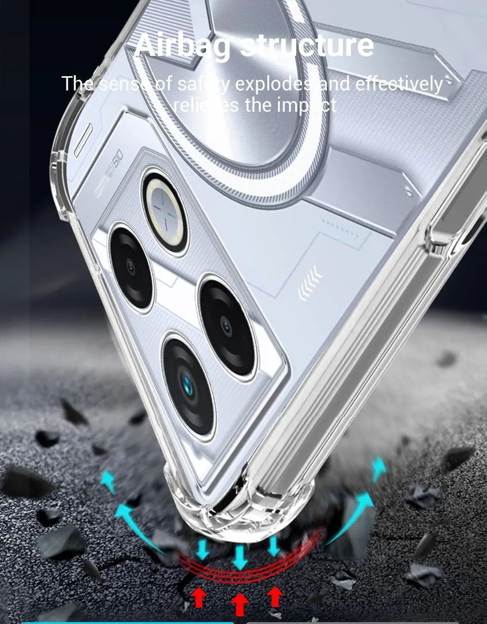 For Infinix GT 20 Pro 5G Case Clear Shockproof Silicone Soft Phone Case on Infinix GT20 Pro X6871 Clear Back Cover Protect Funda