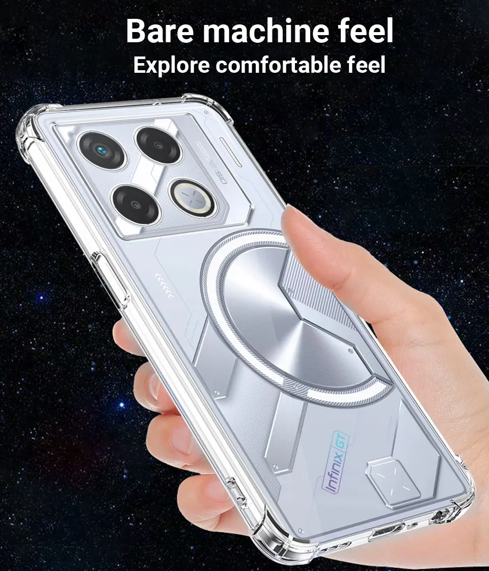 For Infinix GT 20 Pro 5G Case Clear Shockproof Silicone Soft Phone Case on Infinix GT20 Pro X6871 Clear Back Cover Protect Funda