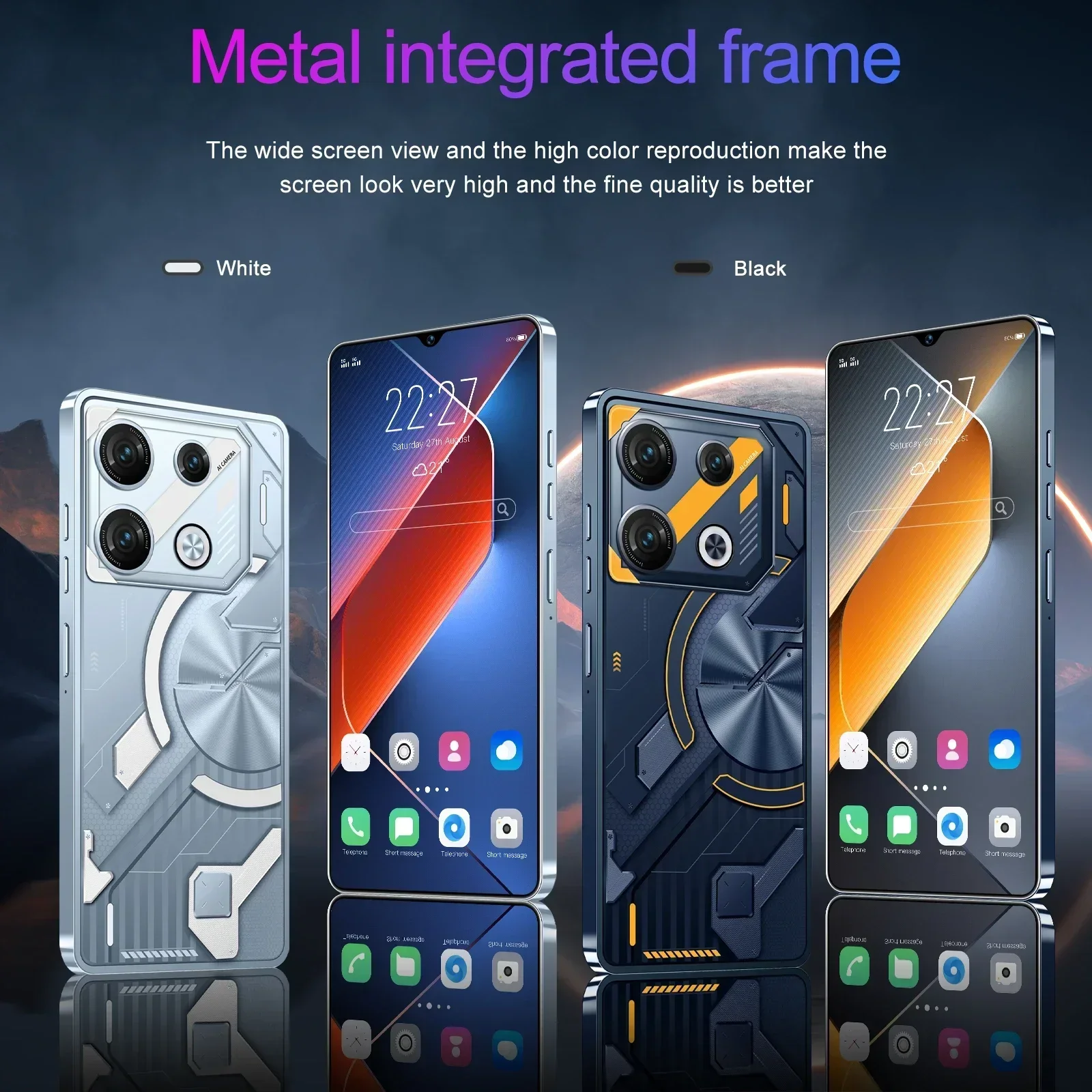 Pova 6 Pro Smartphone 5G 7.3inch HD 16G+1TB Dual SIM 50+108MP 7000mAh NFC