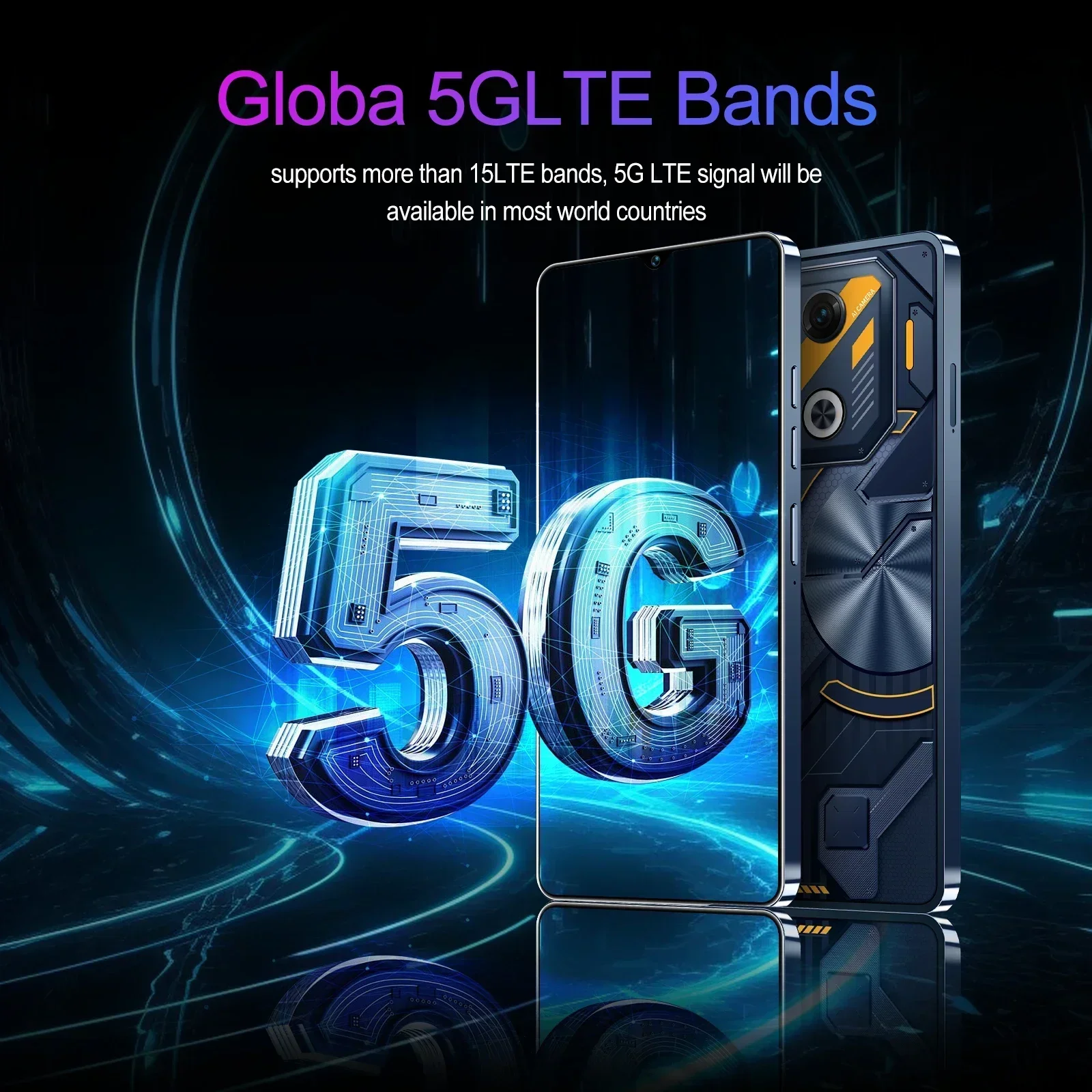 Pova 6 Pro Smartphone 5G 7.3inch HD 16G+1TB Dual SIM 50+108MP 7000mAh NFC