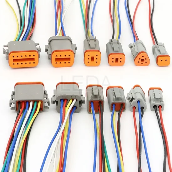 Automotive Connector DT06-2S/DT04-2P-3P-4P-6P-8P-12P Plug Socket For Automobile Waterproof
