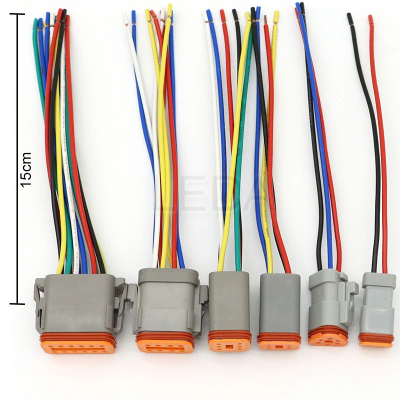 Automotive Connector DT06-2S/DT04-2P-3P-4P-6P-8P-12P Plug Socket For Automobile Waterproof