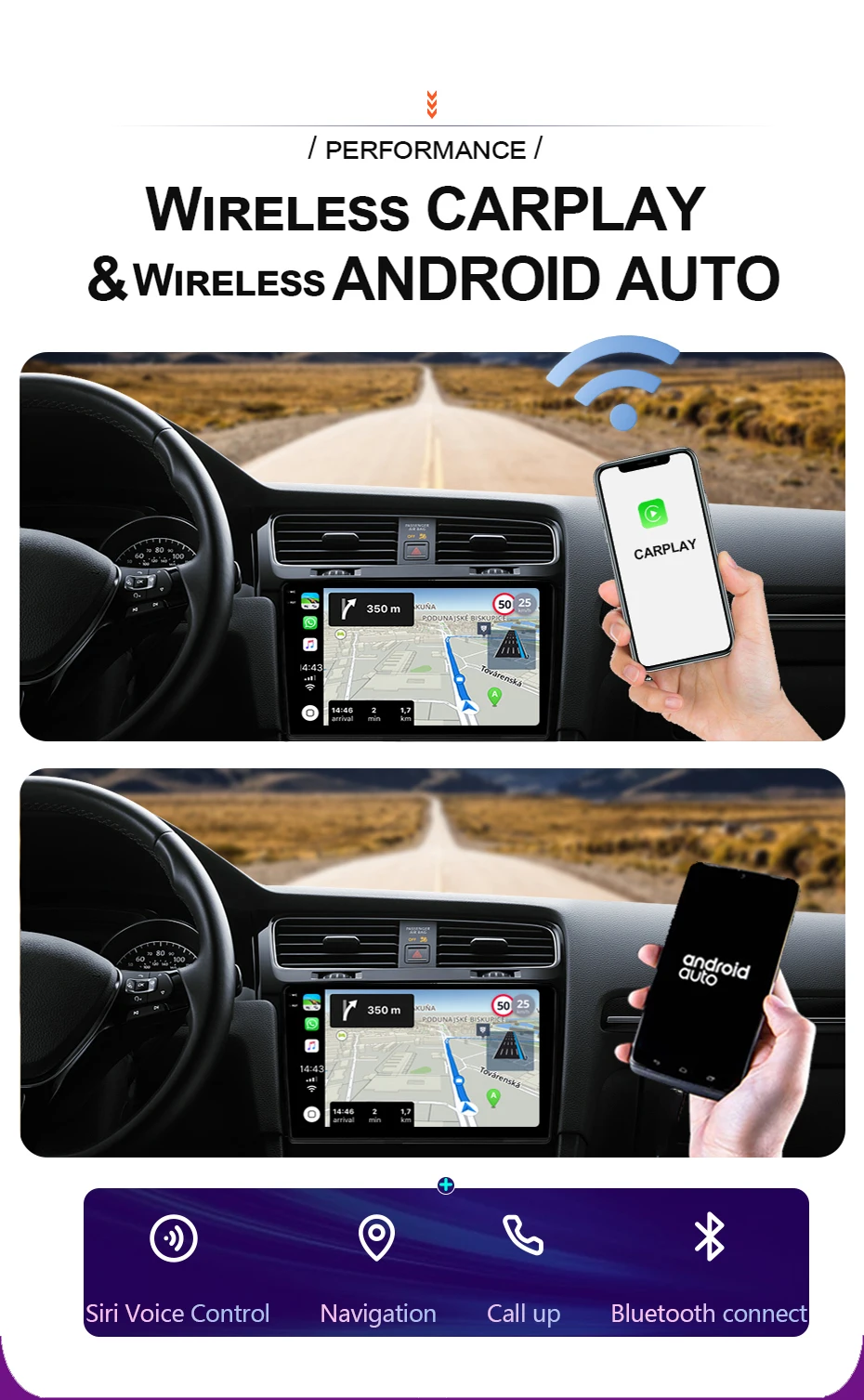 Screen Carplay GPS Navigation Android For Ford Mustang V S-197 2009 2010 2011 2012 - 2014
