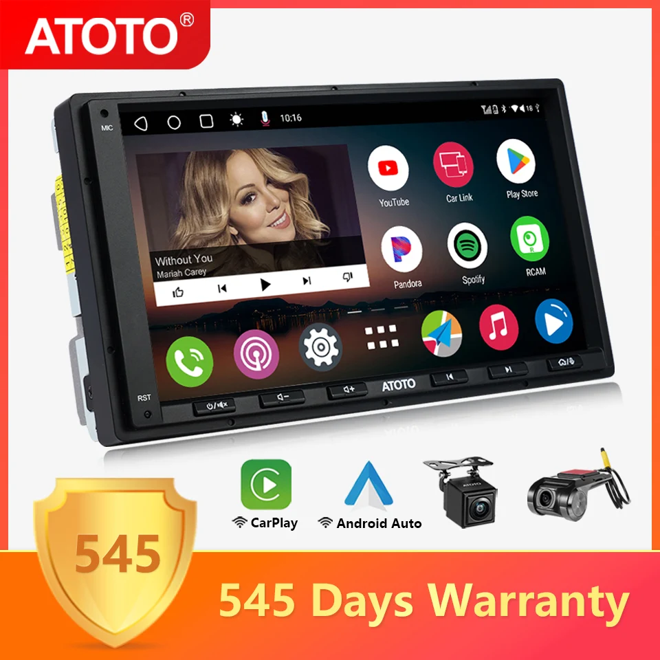 Screen Display Android Car Stereo Wireless Carplay Bluetooth Radio