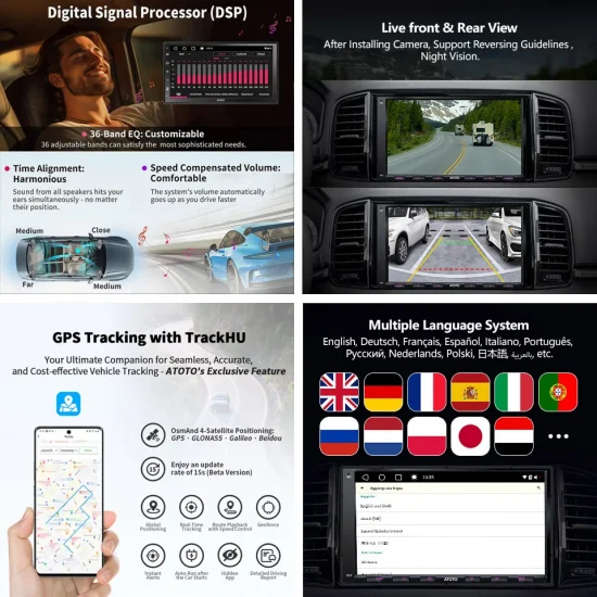 Screen Display Android Car Stereo Wireless Carplay Bluetooth Radio - Image 4