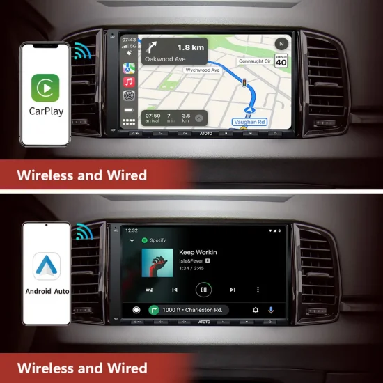 Screen Display Android Car Stereo Wireless Carplay Bluetooth Radio - Image 3