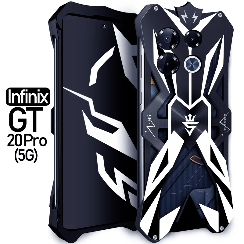 Metal Armor Case For infinix GT 20 Pro 5G / GT 10 Pro 5g Aluminum Cover Bumper Coque