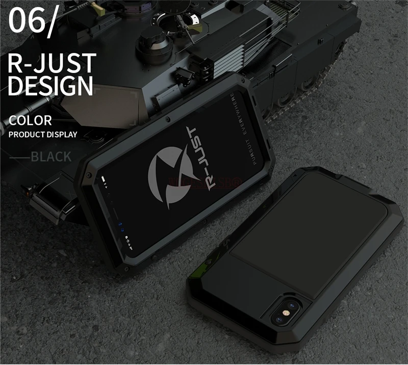 Armor Heavy Duty Protection Case for iPhone Metal Tank Shockproof Cover