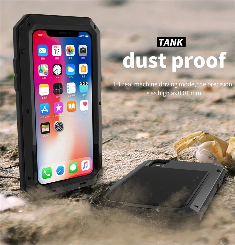 Armor Heavy Duty Protection Case for iPhone Metal Tank Shockproof Cover