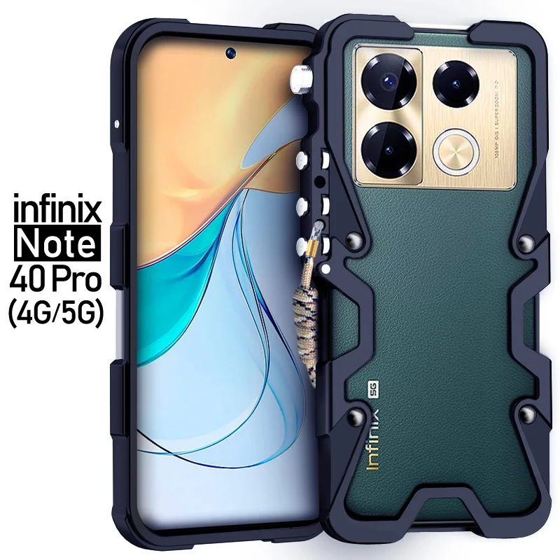 For infinix Metal Bumper Case Aluminum Metal Frame joker Cover