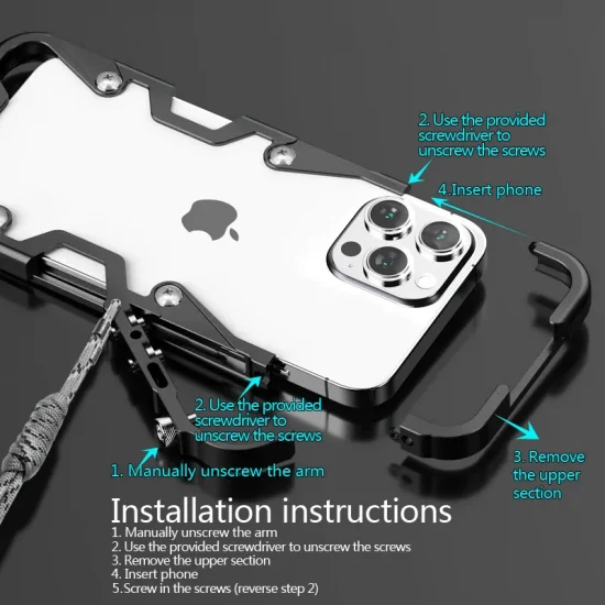 For infinix Metal Bumper Case Aluminum Metal Frame joker Cover - Image 2