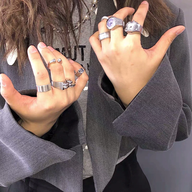 Vintage Rings Punk Elastic Stretchy Quartz Watch Rings for Women Man New Individuality Hip-hop Couple Accessories - Image 3