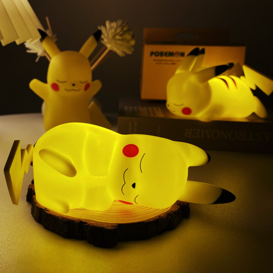 Pokemon Pikachu Night Light Cute Anime Soft Bedside LED Lights Room Decoration Children Toy - Image 3