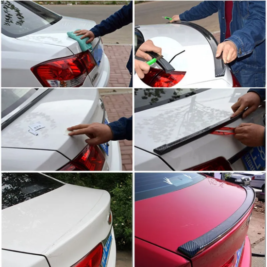Spoiler Rear Wing For Universal car 1.2M Soft Lip Sticker Car Spoiler