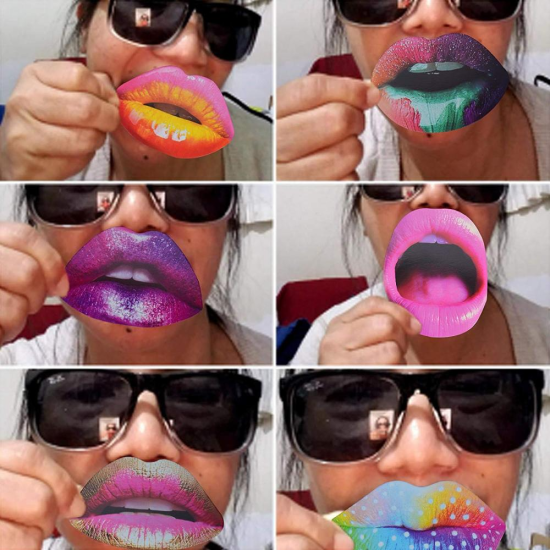 ⁦20pcs Funny Lip Mouth Photobooth Wedding Decoration Funny Birthday Party Decorations⁩ - الصورة ⁦2⁩