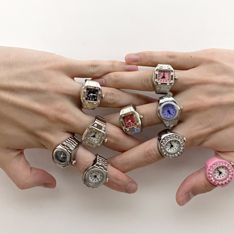 Vintage Rings Punk Elastic Stretchy Quartz Watch Rings for Women Man New Individuality Hip-hop Couple Accessories - Image 2