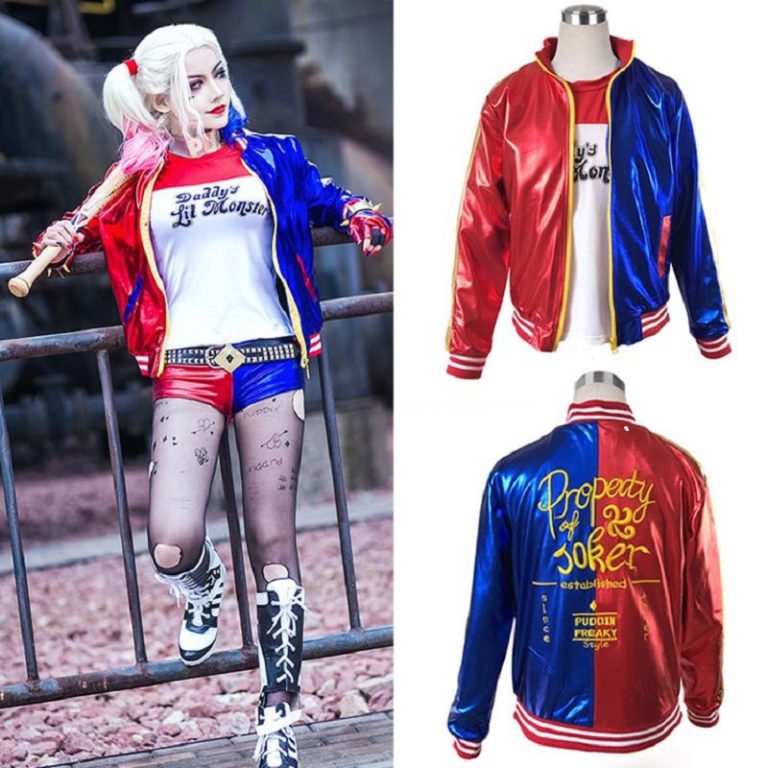 Costumes  Quinn Squad Harley Monster  coat JacketT Shirt Pants Bracelet Belt necklace Gloves Accessories Full S - Image 5
