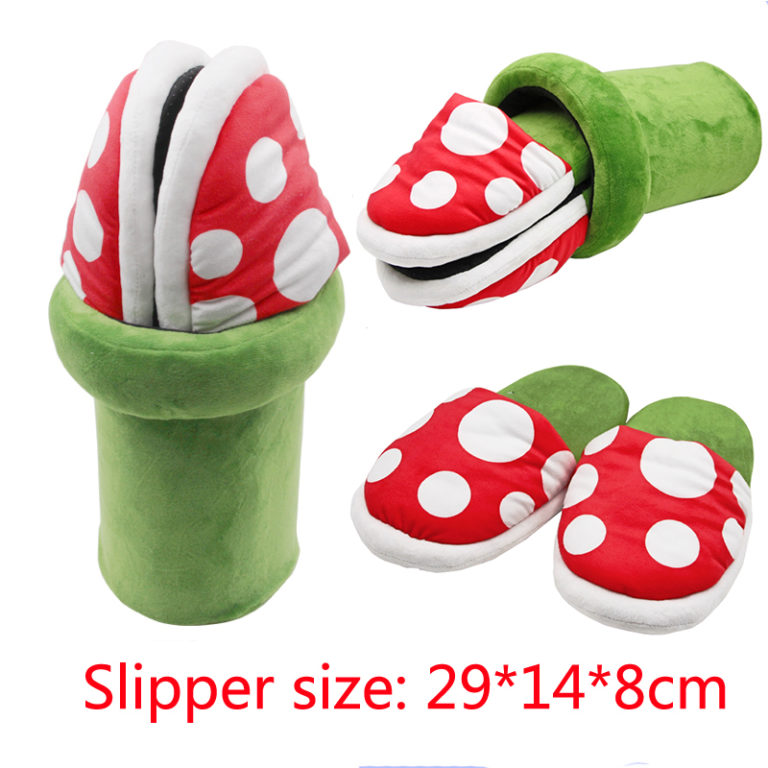 Super Mario Cosplay Slipper Piranha Flower For Men Women Home Shoes Gift