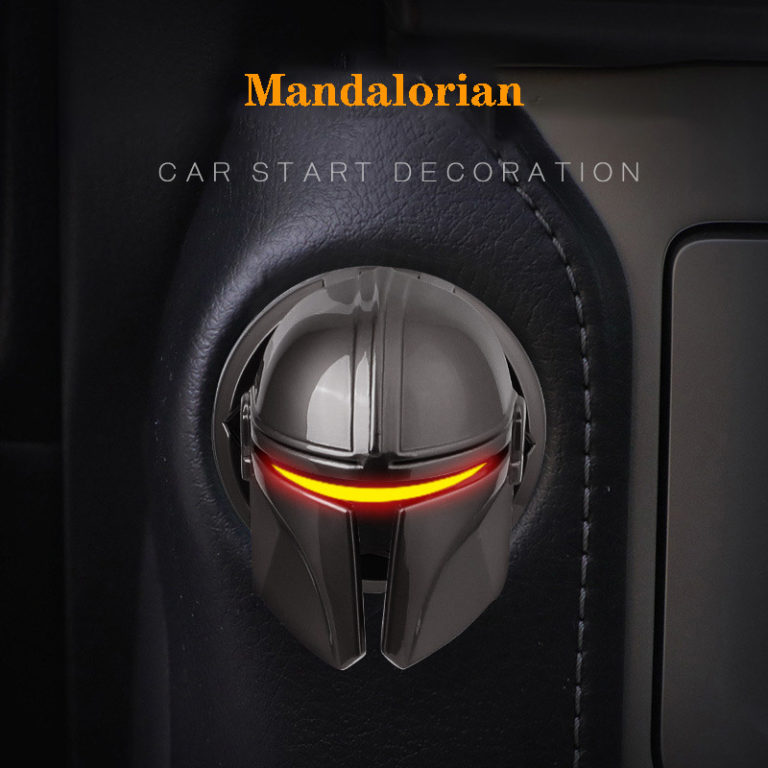 Star Wars Mandalorian Car Interior Engine Ignition Start Stop Button Protective Cover Decoration - Image 3