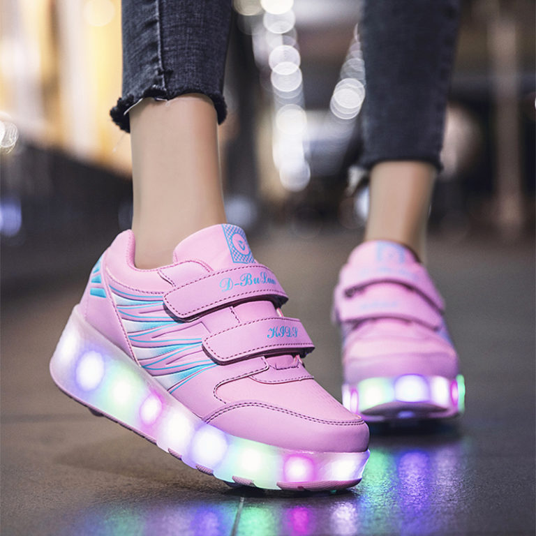Roller Skates 2 Wheels Shoes Glowing Lighted Led Children Boys Girls Casual Sneakers - Image 2