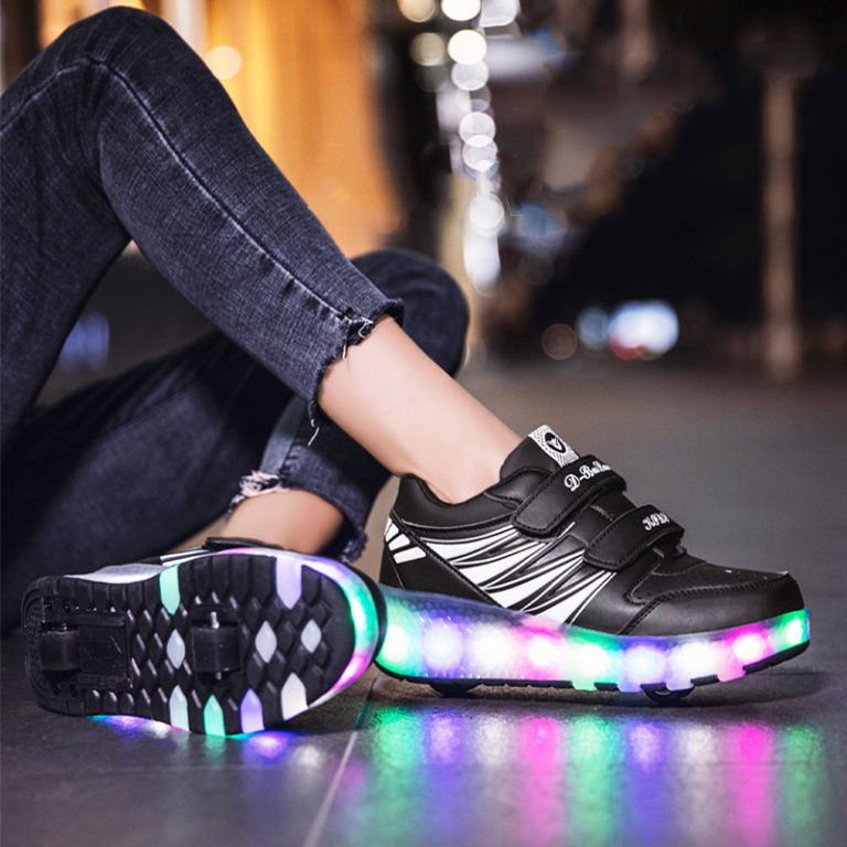 Roller Skates 2 Wheels Shoes Glowing Lighted Led Children Boys Girls Casual Sneakers - Image 3