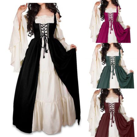 Halloween / Vampire Costume Long Sleeve Queen Elegant Dress