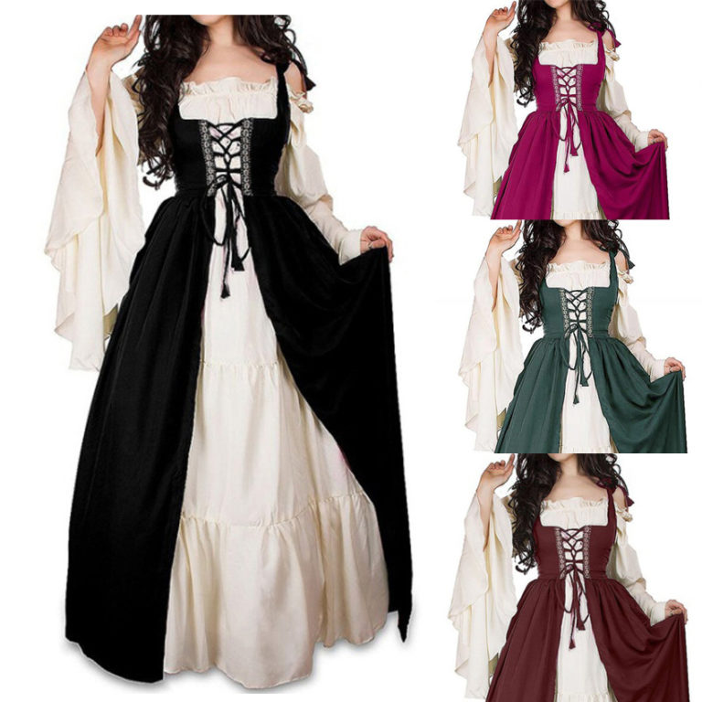 Halloween / Vampire Costume Long Sleeve Queen Elegant Dress