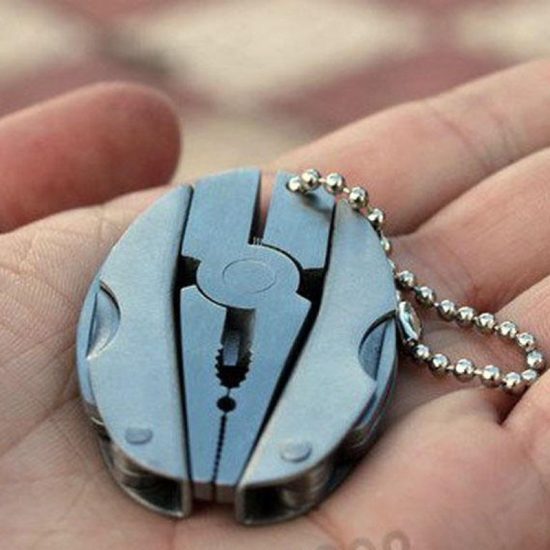 Portable Multitool Pliers Knife Keychain Screwdriver Multi Tools Stainless Steel